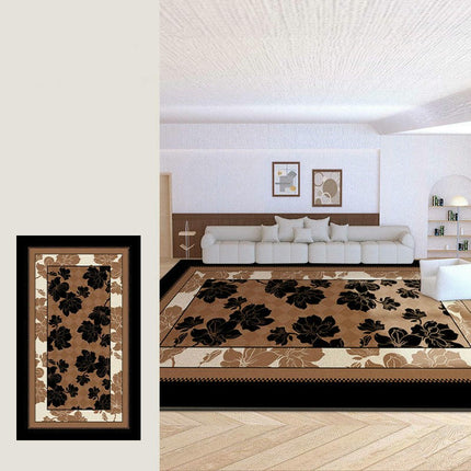 Distressed Carpet for Bedroom Area Rugs for Living Room Vintage Flowers Washable Rug