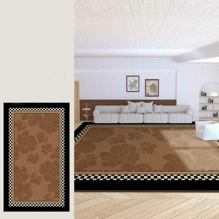 Distressed Carpet for Bedroom Area Rugs for Living Room Vintage Flowers Washable Rug