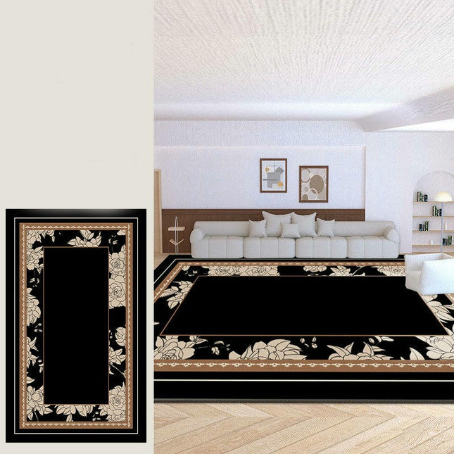 Distressed Carpet for Bedroom Area Rugs for Living Room Vintage Flowers Washable Rug
