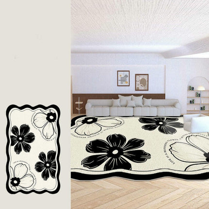 Vintage Flowers Area Rug Washable Area Rugs for Living Room Rugs for Bedrooms