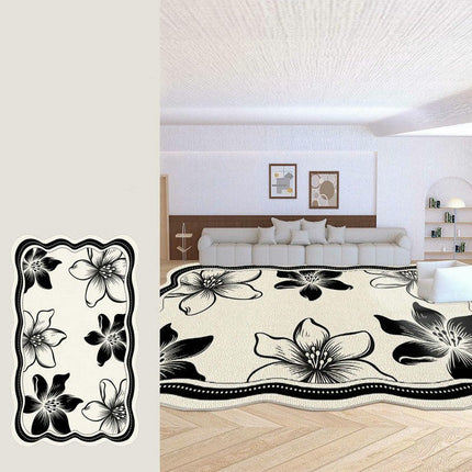 Vintage Flowers Area Rug Washable Area Rugs for Living Room Rugs for Bedrooms
