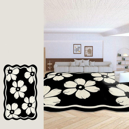 Vintage Flowers Area Rug Washable Area Rugs for Living Room Rugs for Bedrooms
