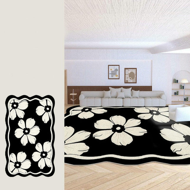 Vintage Flowers Area Rug Washable Area Rugs for Living Room Rugs for Bedrooms