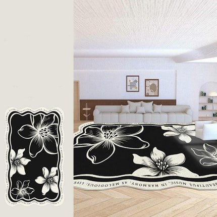 Vintage Flowers Area Rug Washable Area Rugs for Living Room Rugs for Bedrooms