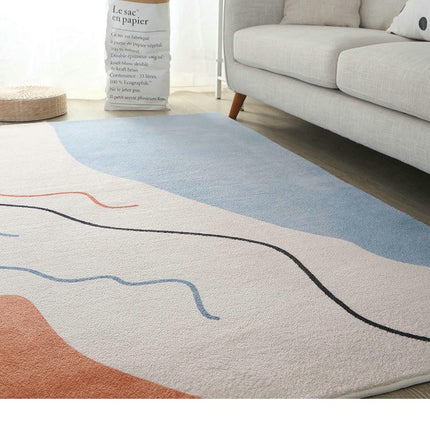 Modern Abstract for Indoor Carpets Multicolor Area Rug Area Rugs for Living Room