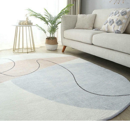 Oval Washable Rug Soft Area Rug Rugs for Living Room Bedroom Room Decor