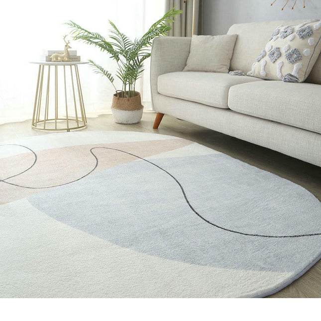 Oval Washable Rug Soft Area Rug Rugs for Living Room Bedroom Room Decor
