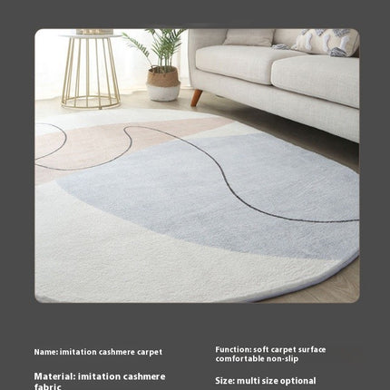 Oval Washable Rug Soft Area Rug Rugs for Living Room Bedroom Room Decor