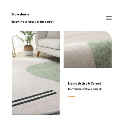 Oval Washable Rug Soft Area Rug Rugs for Living Room Bedroom Room Decor