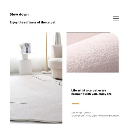 Irregular Rug Soft Rug Area Rug Washable Rug Living Room Rugs for Bedroom