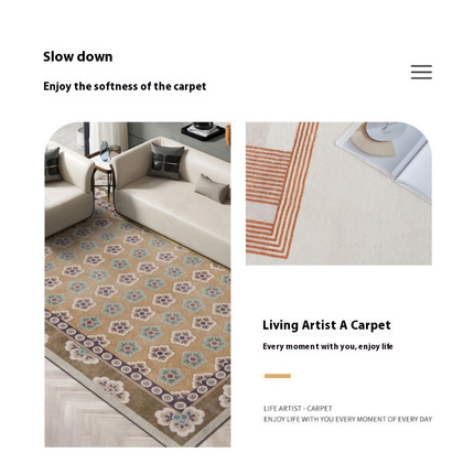 Vintage Carpet Rug Soft Rug Area Rug Washable Rug Living Room Rugs for Bedroom