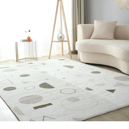 Indoor Geometric Area Rug Modern Carpet For Bedroom Living Room Non Shedding Large Floor Rugs