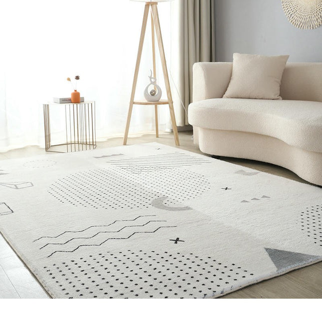 Indoor Geometric Area Rug Modern Carpet For Bedroom Living Room Non Shedding Large Floor Rugs