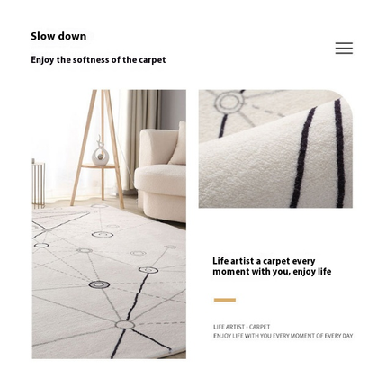 Indoor Geometric Area Rug Modern Carpet For Bedroom Living Room Non Shedding Large Floor Rugs