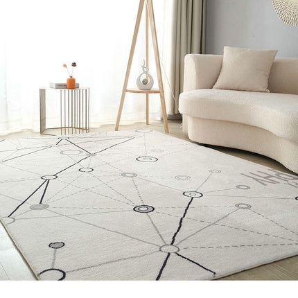 Indoor Geometric Area Rug Modern Carpet For Bedroom Living Room Non Shedding Large Floor Rugs