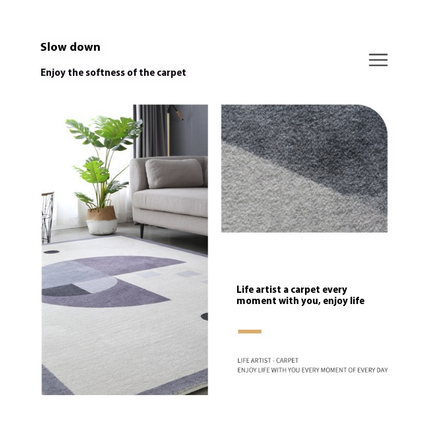 Geometric Decor Carpet Modern Area Rug Carpet For Living Room Non Shedding Large Floor Rugs 1