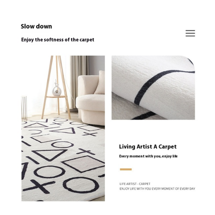 Non Shedding Large Floor Rugs Geometric Decor Carpet Modern Area Rug Carpet For Living Room