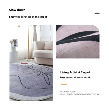 Room Decor Abstract Rugs Irregular Rugs for Living Room Area Rug Washable Carpets