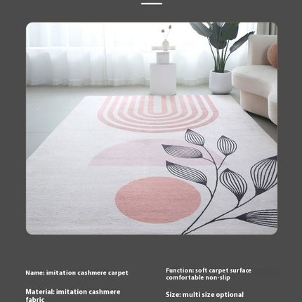 Leaf Print Rugs for Living Room Area Rug Washable Carpets Room Decor Abstract Rugs
