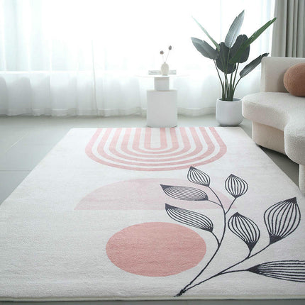 Leaf Print Rugs for Living Room Area Rug Washable Carpets Room Decor Abstract Rugs