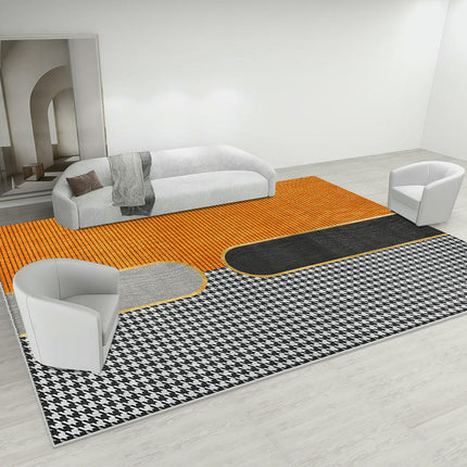 Light Luxury Rugs for Living Room Washable Geometric Carpets Modern Decor Area Rug