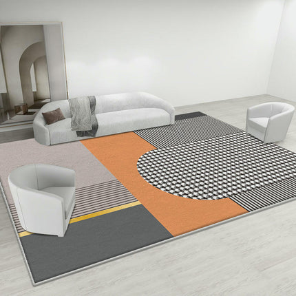 Light Luxury Rugs for Living Room Washable Geometric Carpets Modern Decor Area Rug