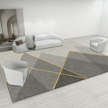 Light Luxury Rugs for Living Room Washable Geometric Carpets Modern Decor Area Rug