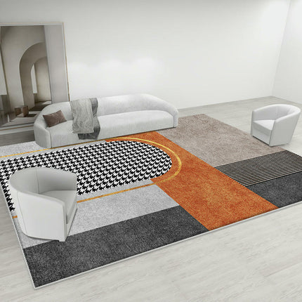 Light Luxury Rugs for Living Room Washable Geometric Carpets Modern Decor Area Rug