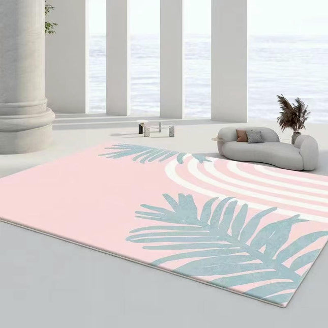 Soft Area Rug Leaf Print Rugs for Living Room Washable Carpets Room Decor Abstract Rugs 1