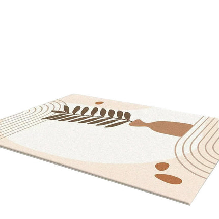 Soft Area Rug Leaf Print Rugs for Living Room Washable Carpets Room Decor Abstract Rugs 1
