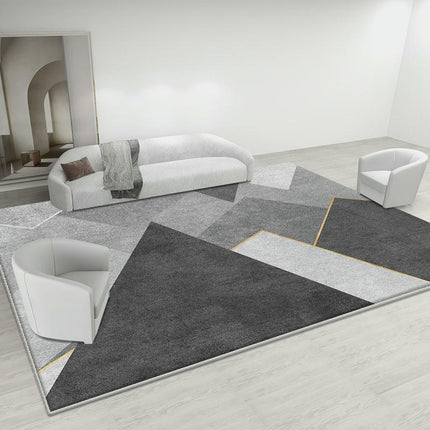 Abstract Geometric Indoor Area Rug Modern Carpet For Bedroom Living Room Non Shedding Large Rugs