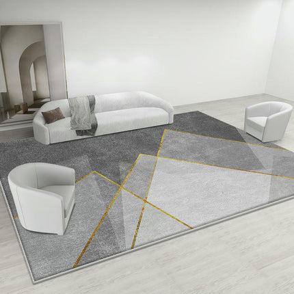 Abstract Geometric Indoor Area Rug Modern Carpet For Bedroom Living Room Non Shedding Large Rugs
