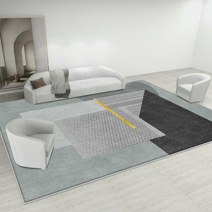 Abstract Geometric Indoor Area Rug Modern Carpet For Bedroom Living Room Non Shedding Large Rugs