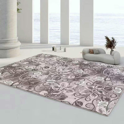 Ethnic Style Area Rug,Low Pile Indoor Rugs,Decor Rug Non-Slip Soft Washable for Living Room Home Rug