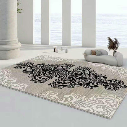 Ethnic Style Area Rug,Low Pile Indoor Rugs,Decor Rug Non-Slip Soft Washable for Living Room Home Rug