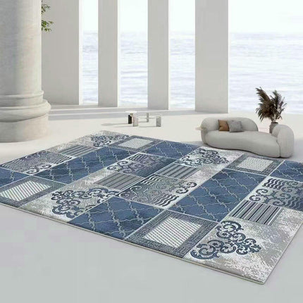 Ethnic Style Area Rug,Low Pile Indoor Rugs,Decor Rug Non-Slip Soft Washable for Living Room Home Rug