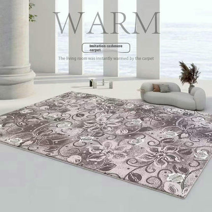 Ethnic Style Area Rug,Low Pile Indoor Rugs,Decor Rug Non-Slip Soft Washable for Living Room Home Rug