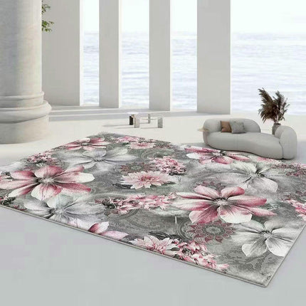 Ethnic Style Area Rug,Low Pile Indoor Rugs,Decor Rug Non-Slip Soft Washable for Living Room Home Rug