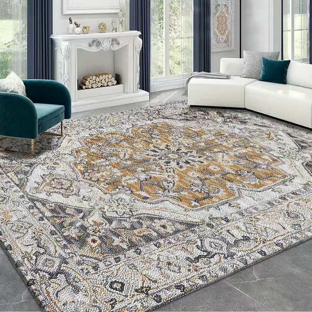 Ethnic Style Area Rug Vintage Rugs,Carpet for Indoor Bedroom Living Room Decor Rug