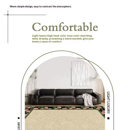 Modern Low-Pile Floor Carpet Flower Decor Area Rugs for Living Room Soft Carpets