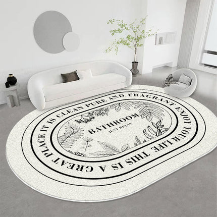 Low Pile Carpet Modern Rugs for Living Room Flowers Decor Floor Mat Carpet for Room Soft