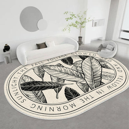 Low Pile Carpet Modern Rugs for Living Room Flowers Decor Floor Mat Carpet for Room Soft