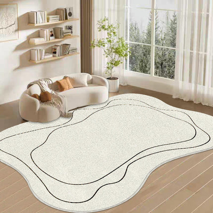 Modern Irregular Shaped Rug,Non-Slip Area Rugs,Indoor Washable Rug for Living Room