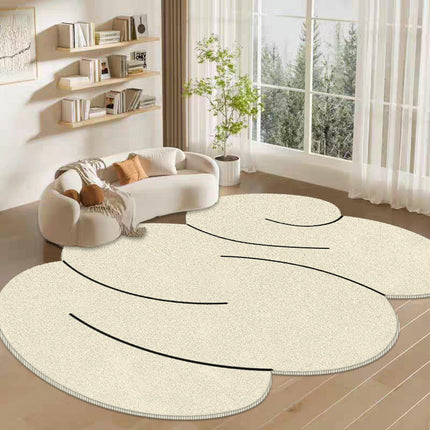 Modern Irregular Shaped Rug,Non-Slip Area Rugs,Indoor Washable Rug for Living Room
