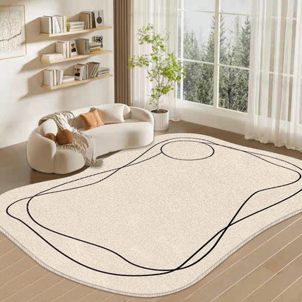 Modern Irregular Shaped Rug,Non-Slip Area Rugs,Indoor Washable Rug for Living Room