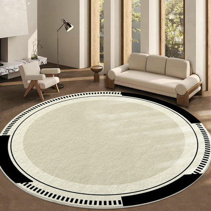 Modern Abstract Round Rug,Non-Slip Area Rugs,Indoor Washable Rug for Living Room
