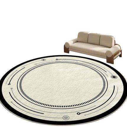 Modern Abstract Round Rug,Non-Slip Area Rugs,Indoor Washable Rug for Living Room
