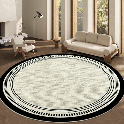 Modern Abstract Round Rug,Non-Slip Area Rugs,Indoor Washable Rug for Living Room