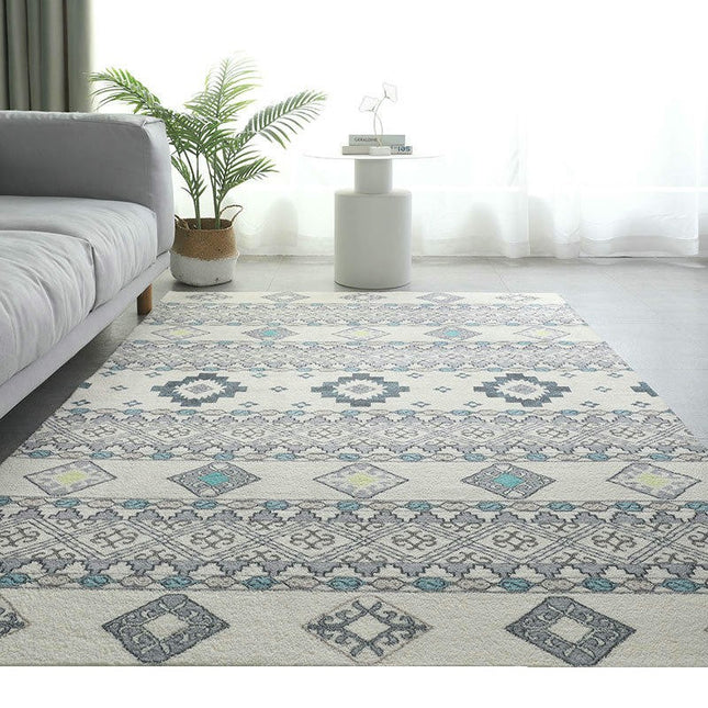 Ethnic Style Large Rugs Non-Slip Area Rugs Modern Washable Rug for Living Room