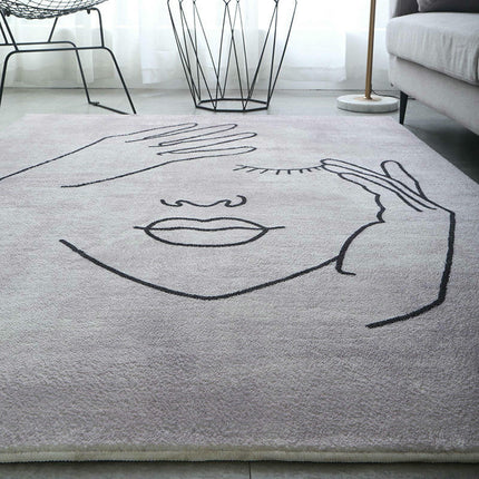Art Decor Large Rugs Abstract Non-Slip Area Rugs Modern Washable Rug for Living Room